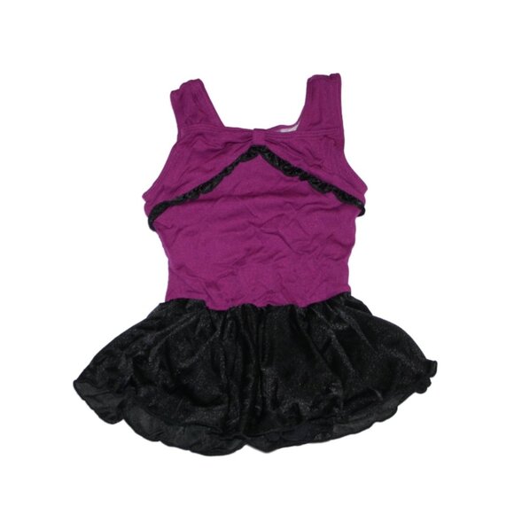 Girl Morét Freestyle by Danskin Purple Black Skirted Dance Leotard Size 4/5 XS - Picture 1 of 2